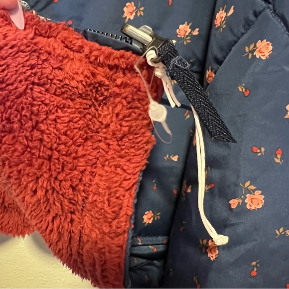 American Eagle Outfitters AEO reversible floral print jacket Sherpa Large - Picture 3 of 7